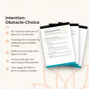 Intention-Obstacle-Choice — workbook pages and contents