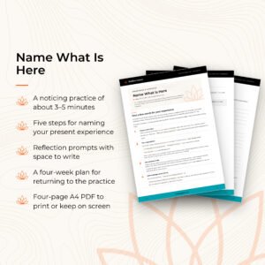 Name What Is Here — workbook pages and contents