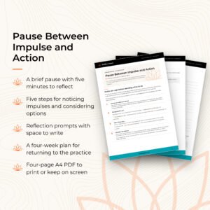 Pause Between Impulse and Action — workbook pages and contents