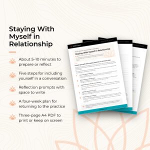 Staying With Myself in Relationship — workbook pages and contents
